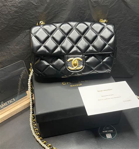 chanel toilet bag|chanel makeup bag free gift.